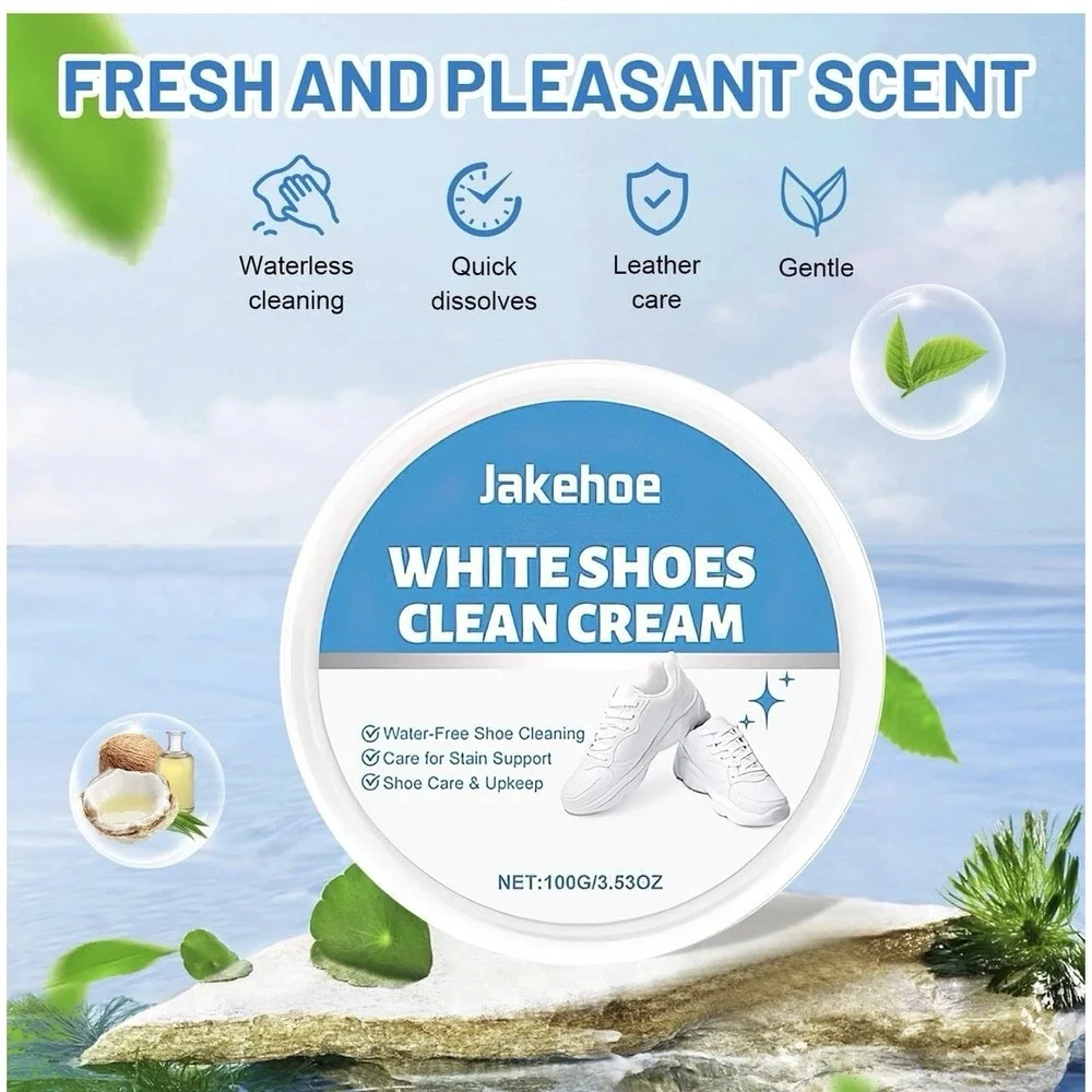 White Shoe Cleaner Cream Multipurpose No Wash Cleaning Paste